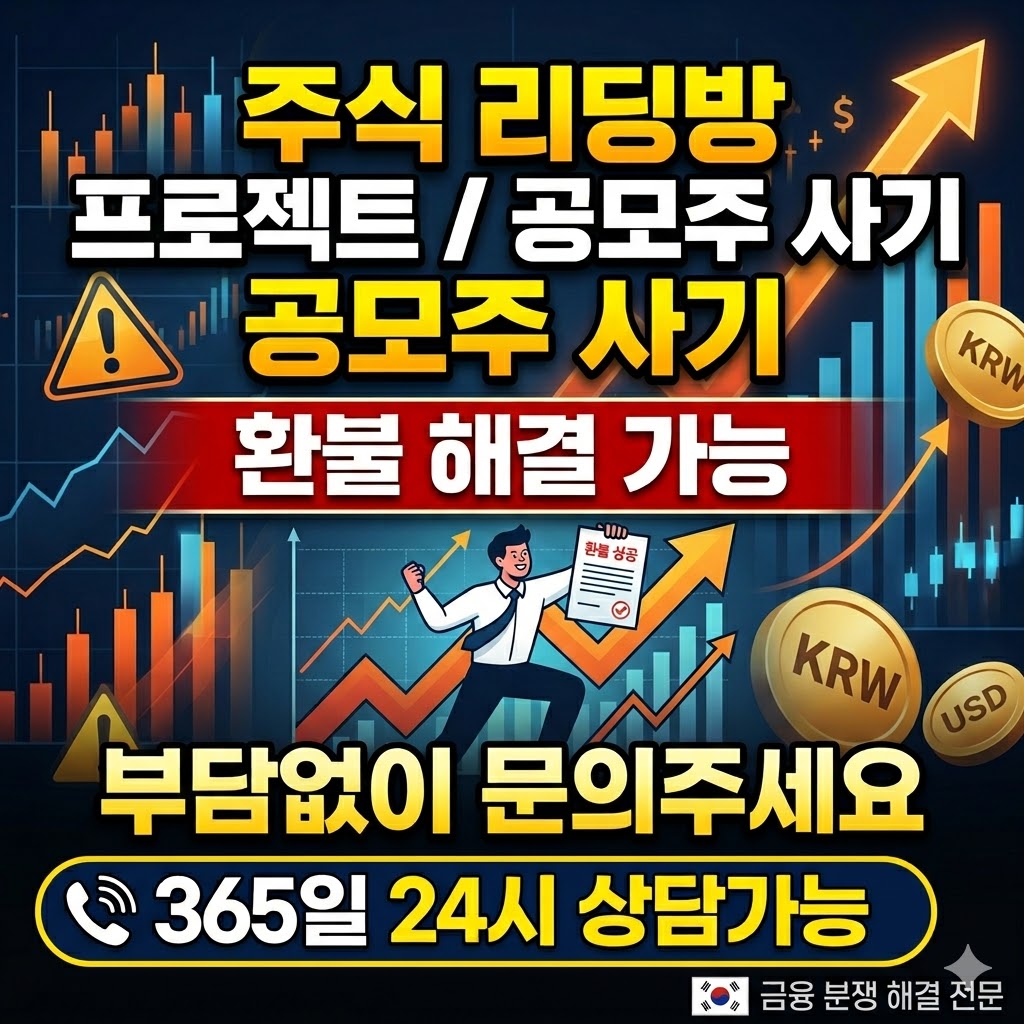 주식 리딩방 프로젝트 공모주 사기 피해 예방 안내 이미지