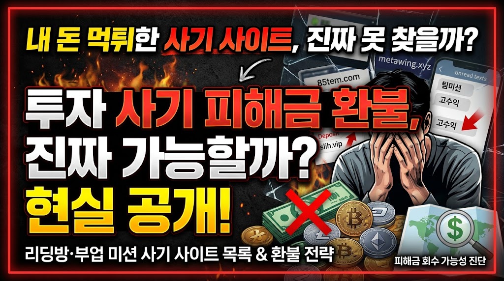 리딩방 부업 팀미션 사기